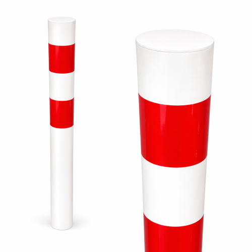 Pojedynczy słupek U-12c Ø120 mm z deklem PCV do zabetonowania