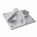 Podstawa stalowa do słupka  sztycy Ø60,3 mm – 250×250 mm, grubość 6 mm, ocynk ogniowy