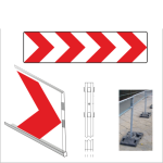 U-3c, U-3d, U-3 tablica prowadząca ciągła 2400x600 2 TYP z otworami