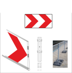 U-3c, U-3d, U-3 tablica prowadząca ciągła 1200x600 2 TYP z otworami