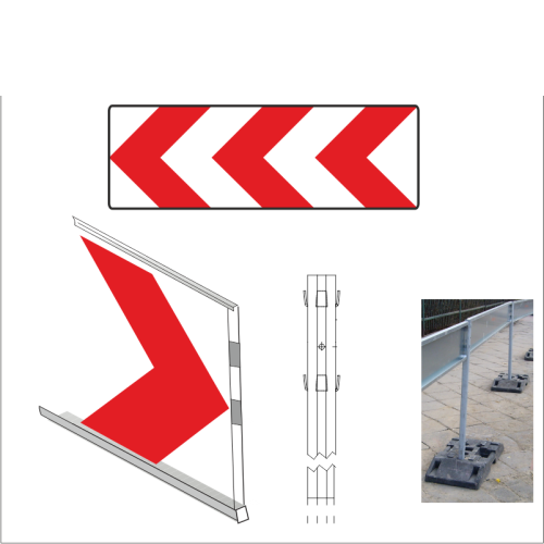 U-3d, U-3c, U-3 tablica prowadząca ciągła 1800x600