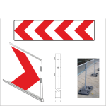 U-3d, U-3c, U-3 tablica prowadząca ciągła 2400x600 1 TYP z otworami