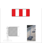 Zapora pojedyncza U-20b 1250x500 2 generacja z otworami
