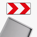 Tablica U-3c 1200x600 mm zestaw z podstawą i słupkiem