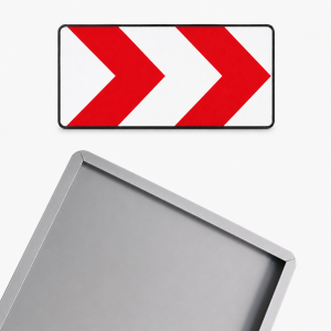 Tablica U-3c 1200x600 mm  zestaw z podstawą i słupkiem 