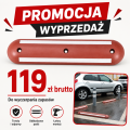 Hol-separator 120 cm czerwony z białym odblaskiem
