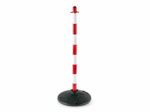 Słupek do łańcucha H=90 cm biało czerwony 4,35 kg SO90 JSP