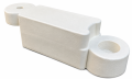 Separator łańcuchowy 580x155x120 mm PCV biały