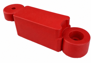 Separator łańcuchowy 580x155x120 mm PCV czerwony