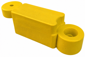 Separator łańcuchowy 580x155x120 mm PCV żółty