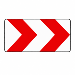 Tablica U-3c 1200x600 mm  zestaw z podstawą i słupkiem 