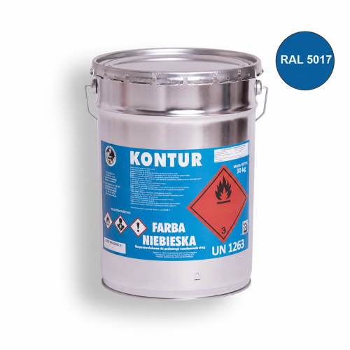 Farba drogowa niebieska KONTUR 22l/33 kg RAL 5017