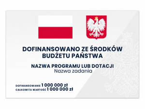 Tablica unijna 1800x1200 mm w technologii znaku drogowego