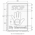 Znak F-24 zły kierunek tablica ostrzegawcza wymiary