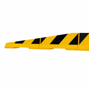 U-14b zakończenie bariery betonowej 2 elementowe L-4000 mm żółto czarne