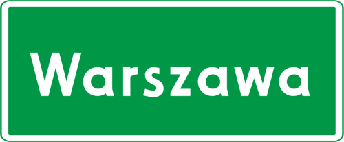 E-17a znak drogowy miejscowości Warszawa sklepdrogwy.pl