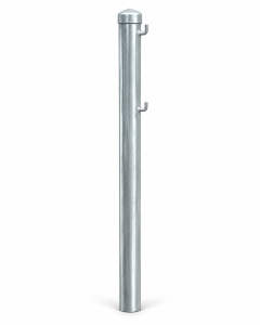 Słupek stalowy do zapór U-20a System R Ø60,3 mm H-1100 mm – 4 haki – ocynk hutniczy
