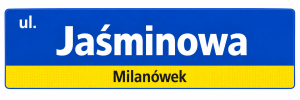 Tablica z nazwą ulicy MSI 1000 × 200 mm
