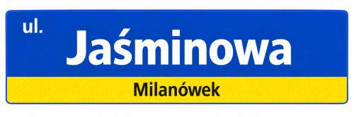 Tablica z nazwą ulicy dla miast i gmin