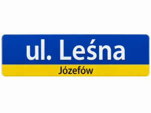 Tablica z nazwą ulicy MSI 800 × 200 mm