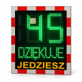 Radarowy wyświetlacz prędkości Speed LUX 230 V z akumulatorem buforowym