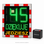 Radarowy wyświetlacz prędkości Speed LUX 230 V z akumulatorem buforowym