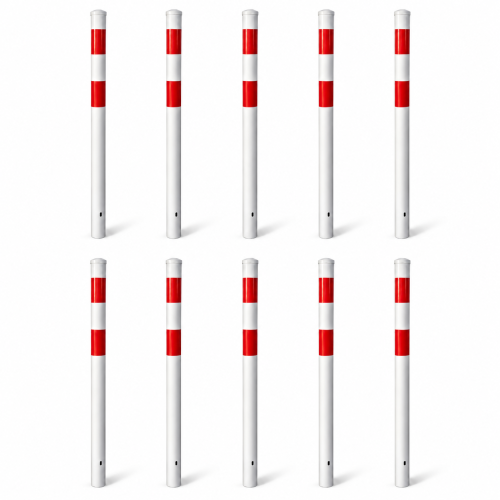 Zestaw 10 słupków U-12b Ø60,3 mm, L1500 mm, bez uszek