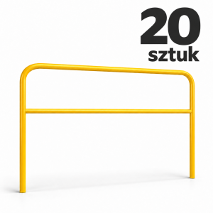 U-12a bariera wygrodzeniowa typ gdański L=2000 mm Ø60,3 mm żółta - zestaw 20 szt.