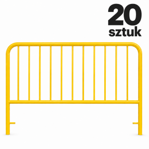 U-11a bariera rurowa ze szczeblinami L=2000 mm Ø60,3 mm, żółta RAL 1023 - zestaw 20 szt.