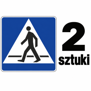 D-6 średni. mały 600x600 mm 2 typ Przejście dla pieszych - zestaw 2 szt.