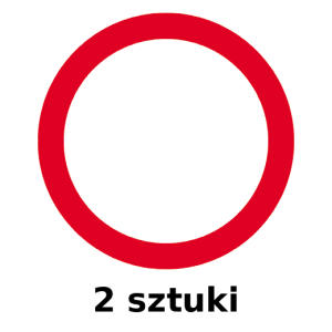 B-1 zakaz ruchu w obu kierunkach  fi 600 mm 1 typ - zestaw 2 szt.