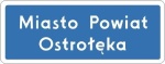 Znak uzupełniający F-3c bez uchwytów WZÓR