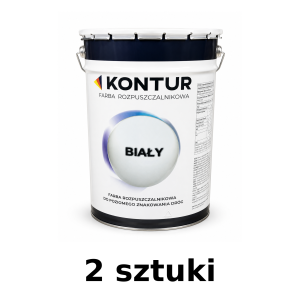 Farba drogowa KONTUR biała 20L = 33 kg  RAL 9016 - zestaw 2 szt.