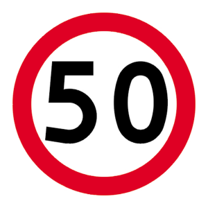 B-33 ograniczenie prędkości do ... km/h fi 600 mm 2 typ 