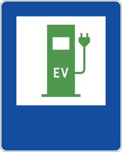 D-23c mały, średni 600x750 mm 2 typ Punkt ładowania pojazdów elektrycznych
