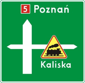 Znak kierunku i miejscowości E-1_04 WZÓR