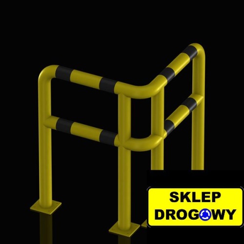 Barierka ochronna narożna przykręcana &Oslash;76,1 1100/600x600