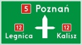 Znak drogowy tablica drogowa kierunku i miejscowości E-1 sklepdrogowy.pl