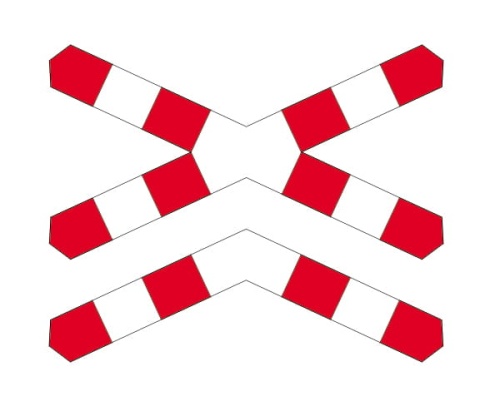 G4-krzyż św. Andrzeja przed przejazdem kolejowym wielotorowym