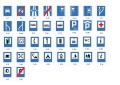 Znak informacyjny "D" 900x1125 I gen. uchwyty w kpl. 