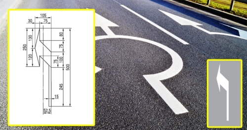 P-8b-strzałka-kierunkowa-w- lewo termoznak sklep drogowy