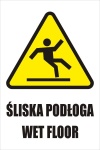 Tabliczka do potykacza - "Śliska podłoga / wet floor"