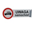Uwaga Samoch&oacute;d znak- odblaskowy