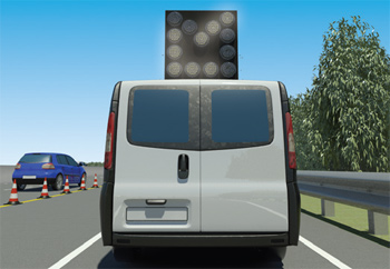 Tablica kierunkowa 105x105 cm – panel sterowania