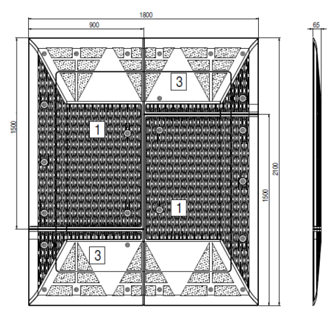 Rysunek techniczny progu wyspowego