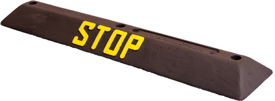 Ogranicznik parkingowy STOP w kolorze czarnym
