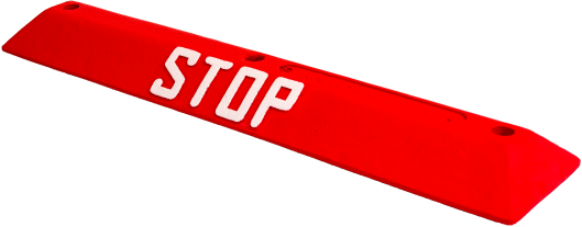 Ogranicznik parkingowy STOP w kolorze czerwonym