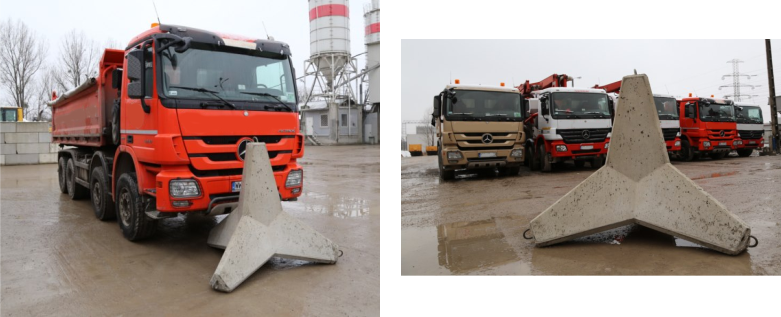 Zapora betonowa Starblok / Gwiazdoblok – zastosowanie