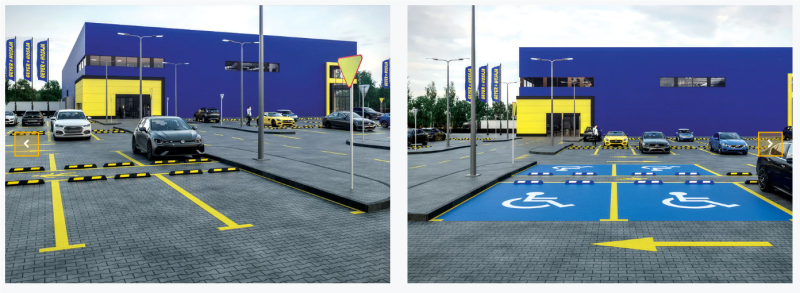 Separator parkingowy PS/90/ca 870×152×102 mm