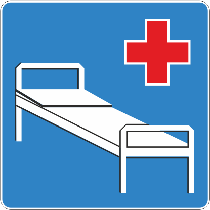 Znak drogowy D-21 Szpital